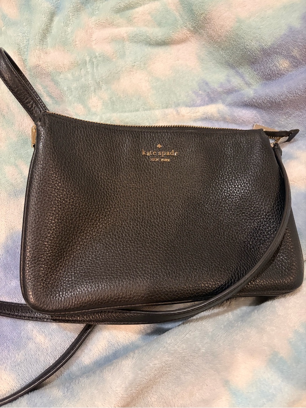 kate spade Black Pebbled Leather Crossbody